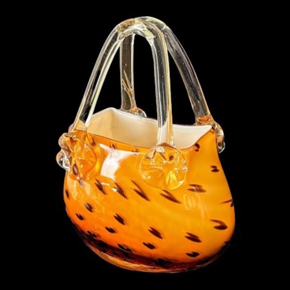 BLOCK Crystal "Amber" Glass Handbag Decor 💕Host Pick💕 - Picture 1 of 9